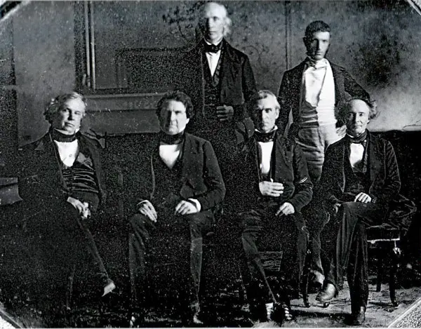 Polk and his cabinet in the White House dining room