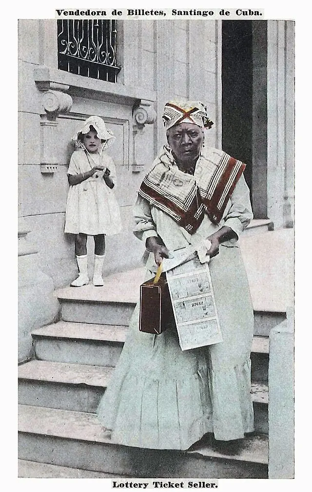 Vendedora de billetes de lotería