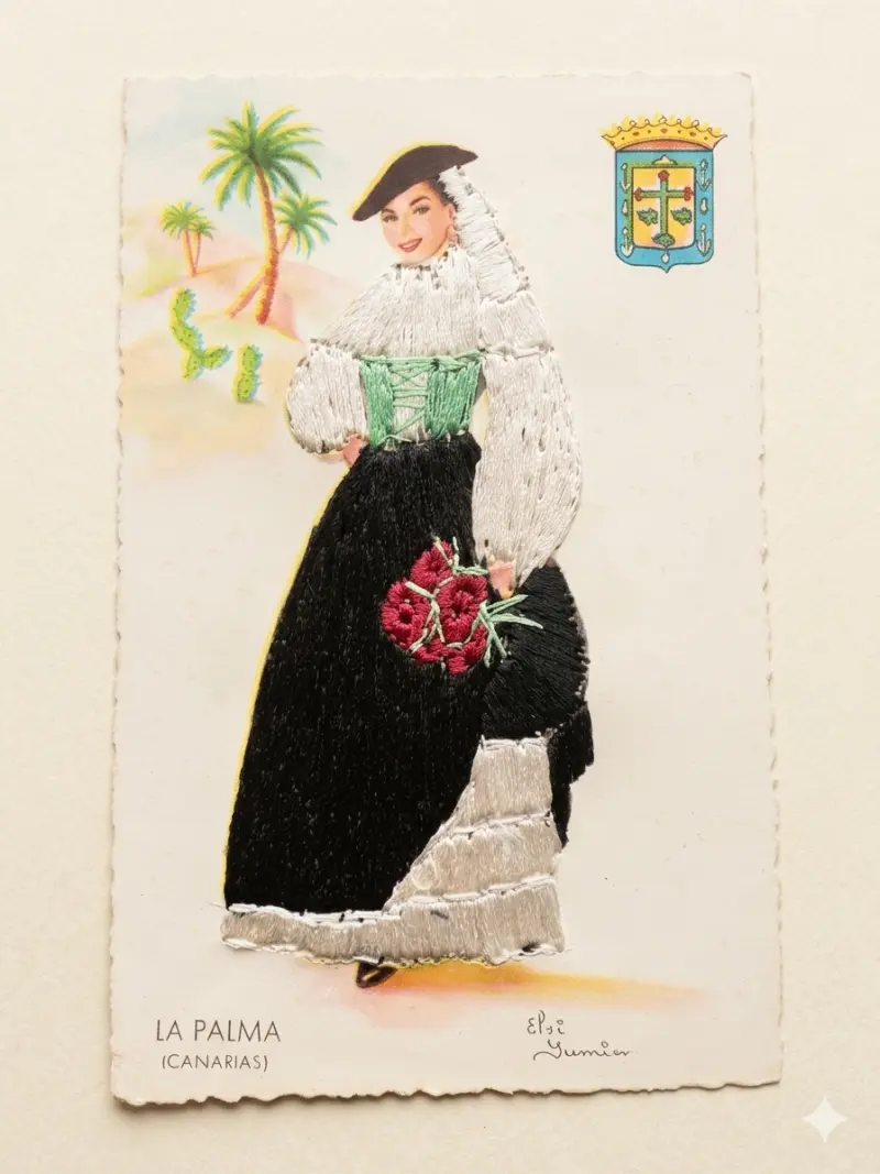 Postal mujer Palmera