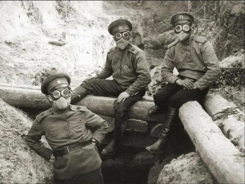 Russian Paramedics Wearing Prokofiev Masks, World War I