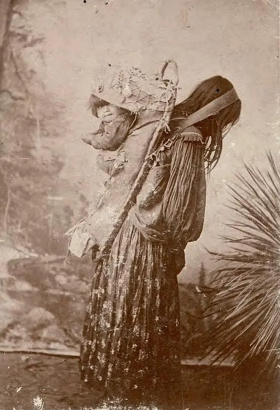 Apache woman and child.