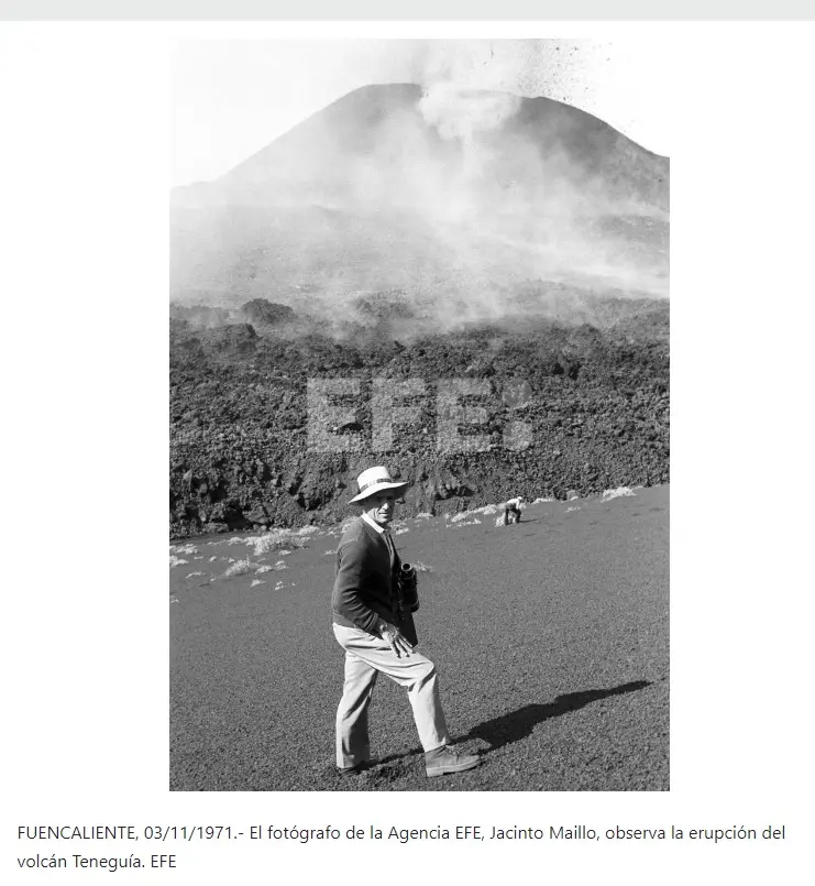 Erupción volcán de Teneguía.