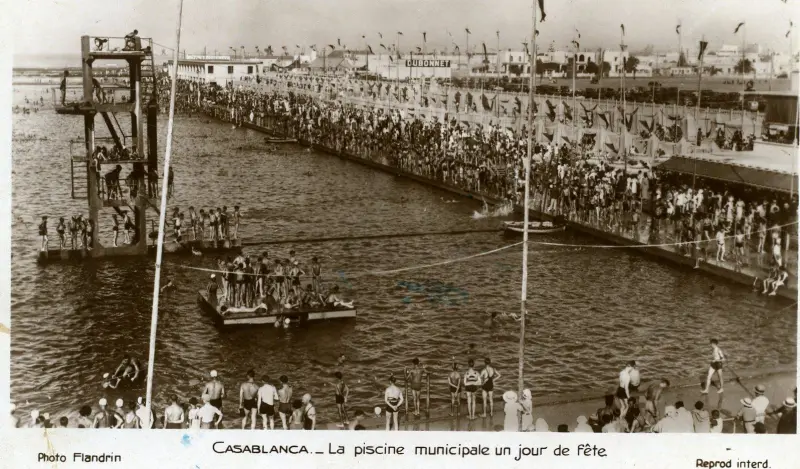Piscine un jour de fête