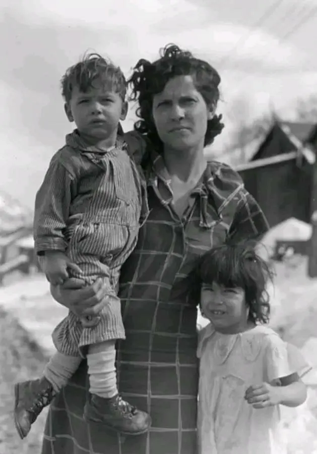 A Miner's Wife with Children