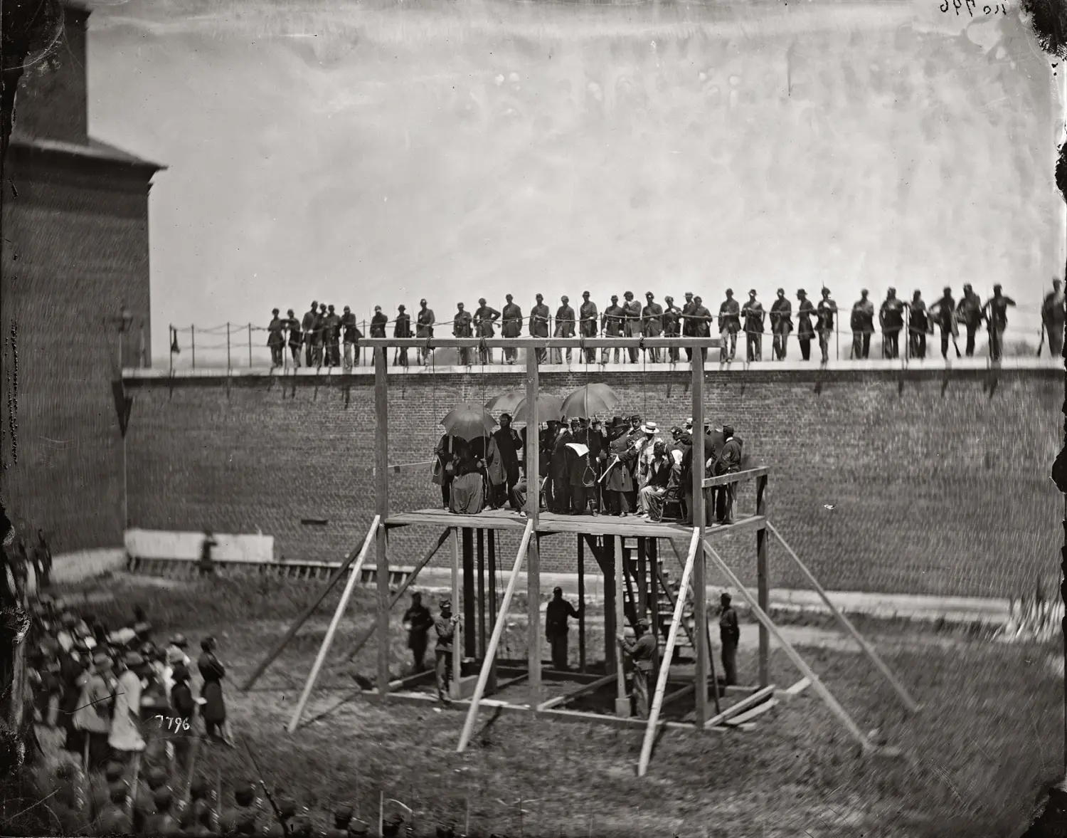 Lincoln assassination conspirators on the scaffold
