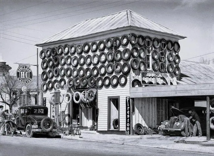 A service station A service station