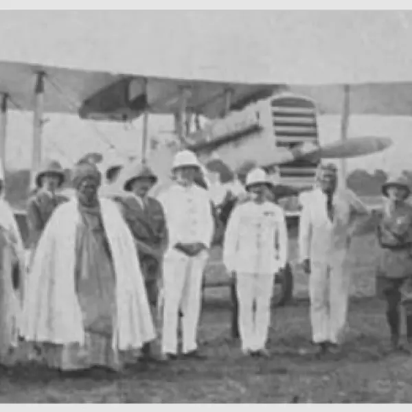 The first aircraft landed in Nigeria