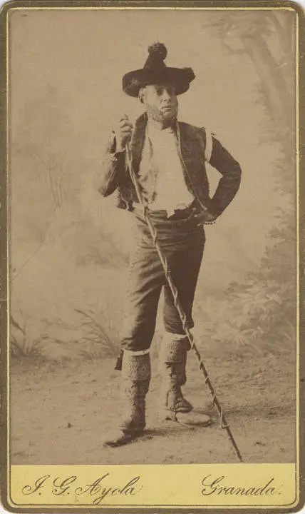 Retrato de Chorrojumo, Rey de los gitanos del Sacromonte.