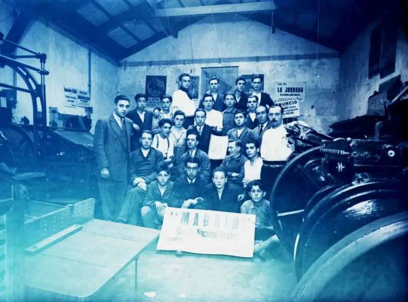 Plantilla de una imprenta