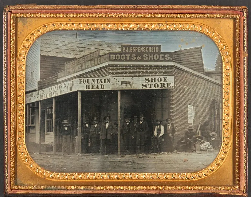 Whole plate outdoor daguerreotype,