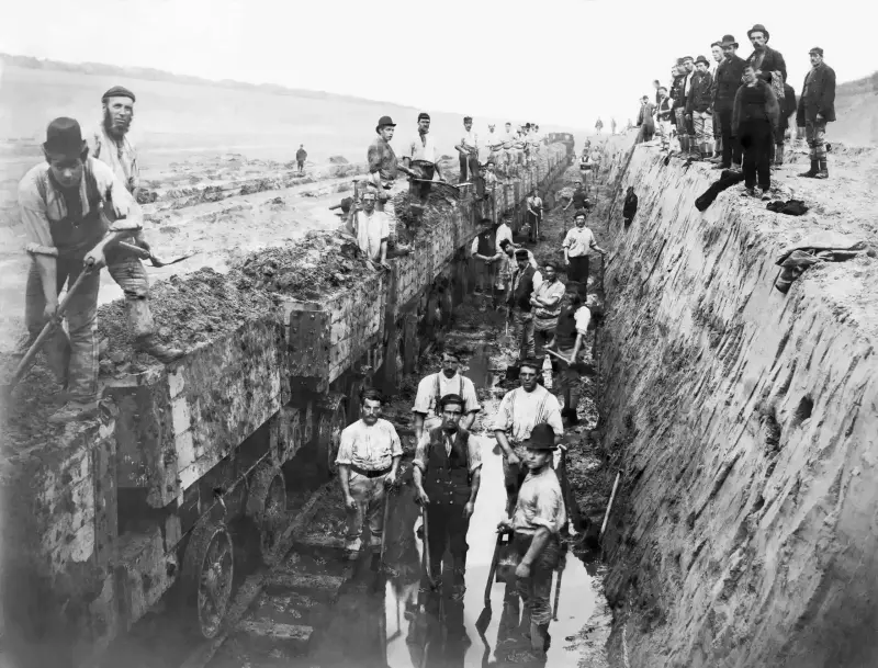 The construction of the ship canal