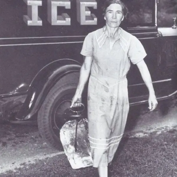 A woman makes a delivery 