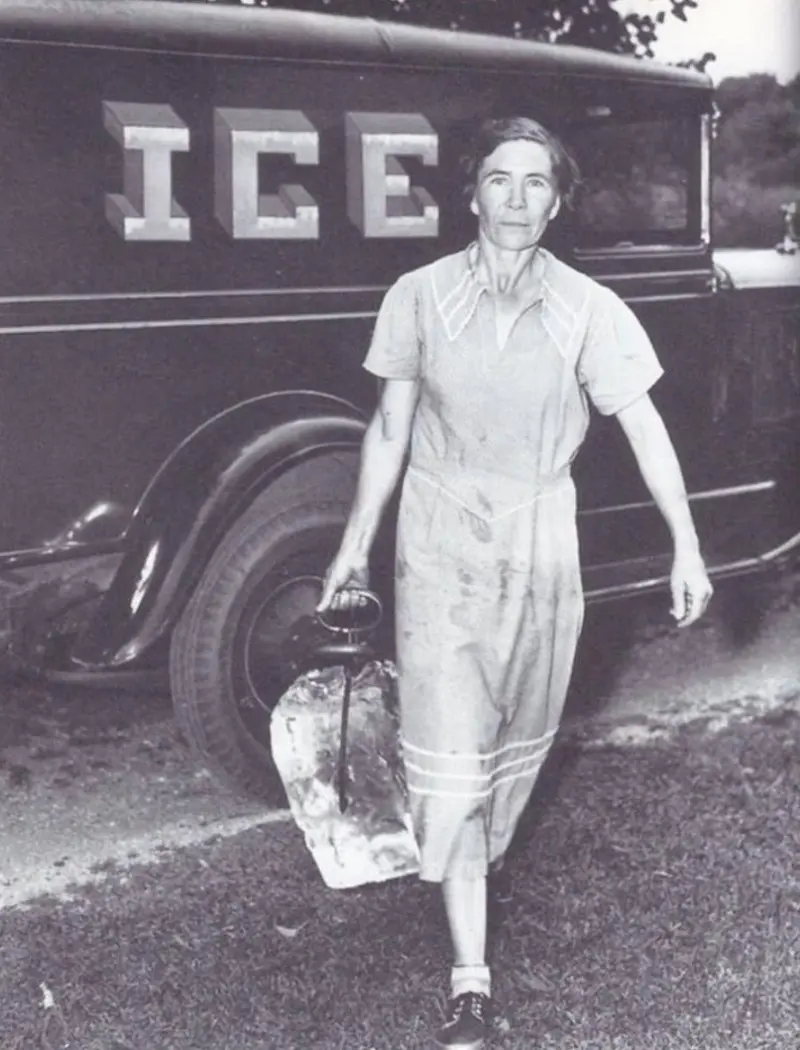 A woman makes a delivery 