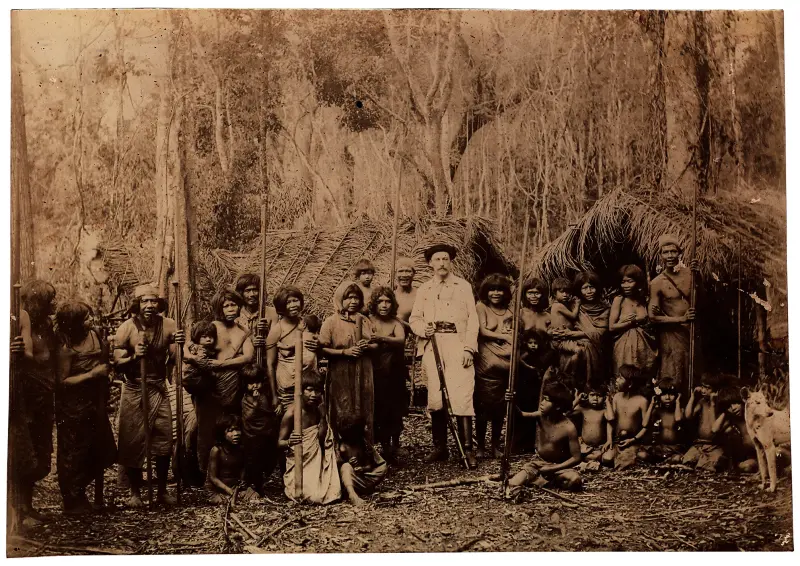 Louis de Boccard y los indígenas Cainguá.