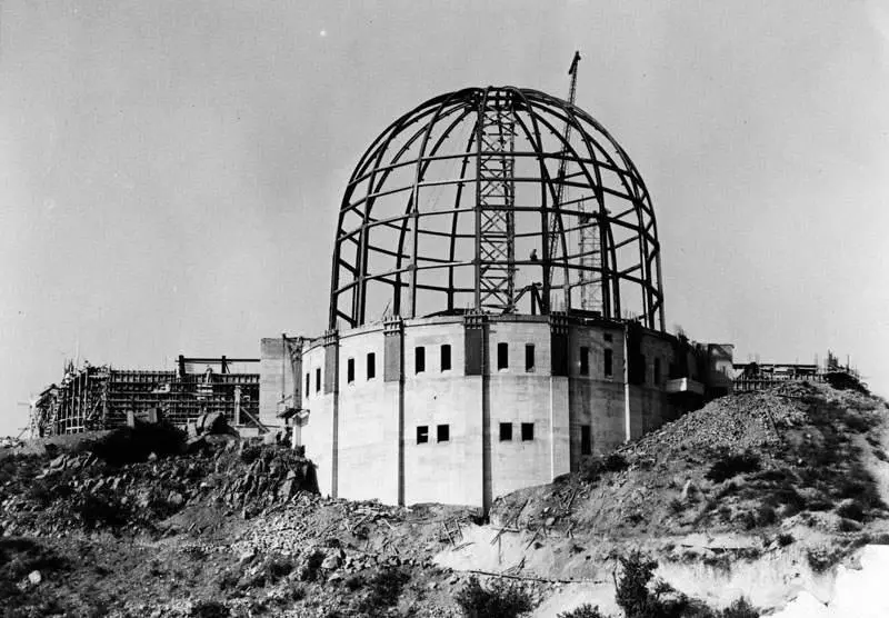Griffith Observatory under construction