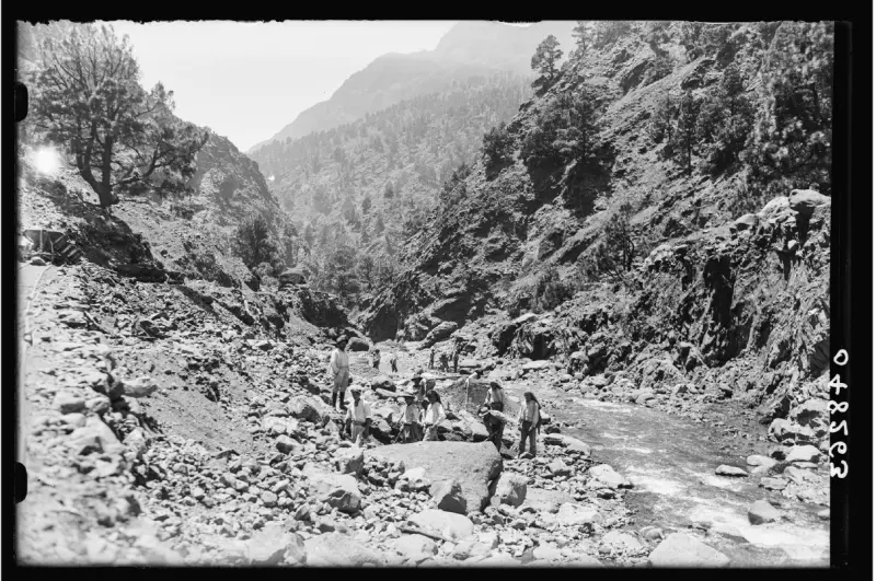 Construcción canal de La Caldera