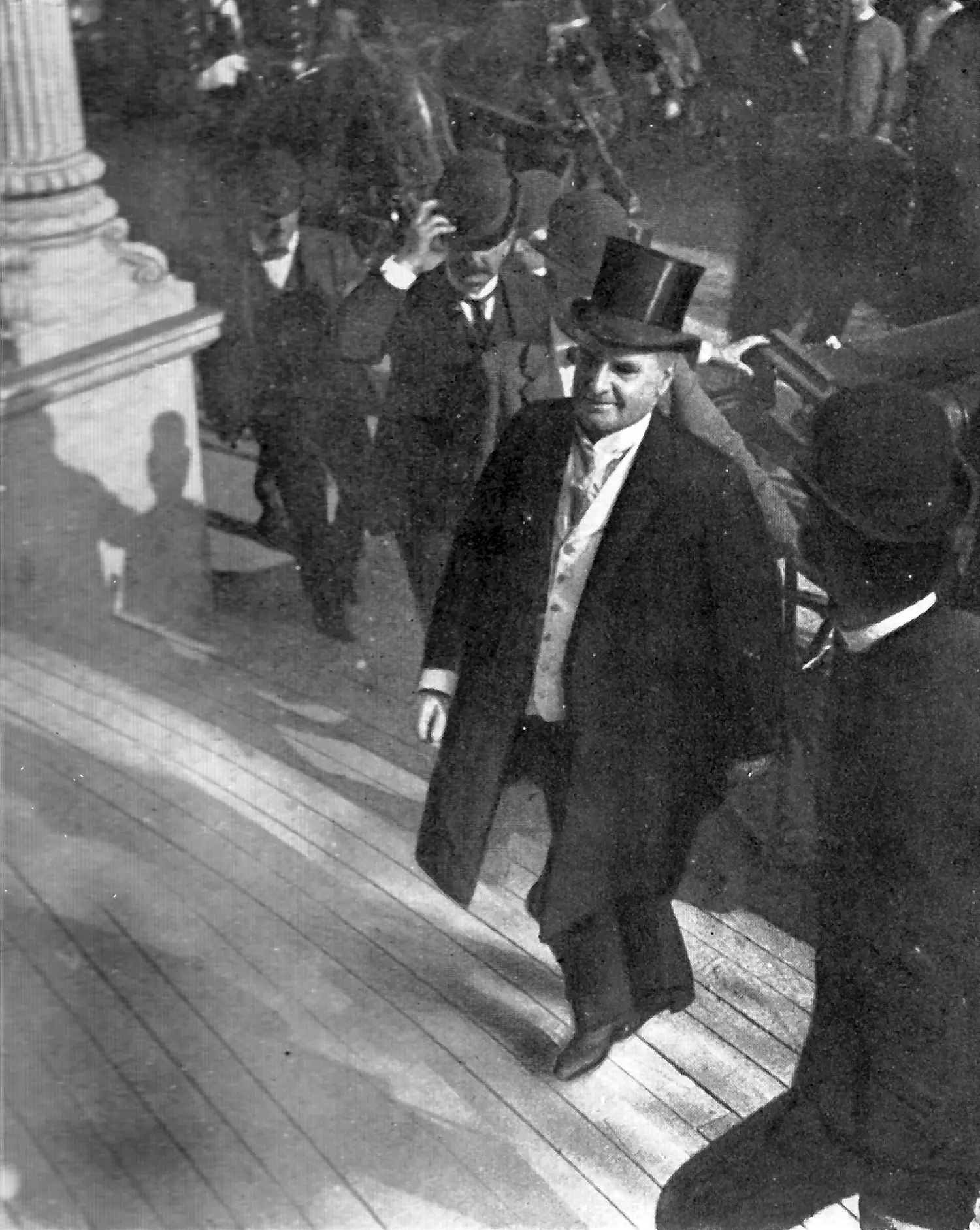 President McKinley entering the Temple of Music shortly before the shots were fired President McKinley entering the Temple of Music shortly before the shots were fired