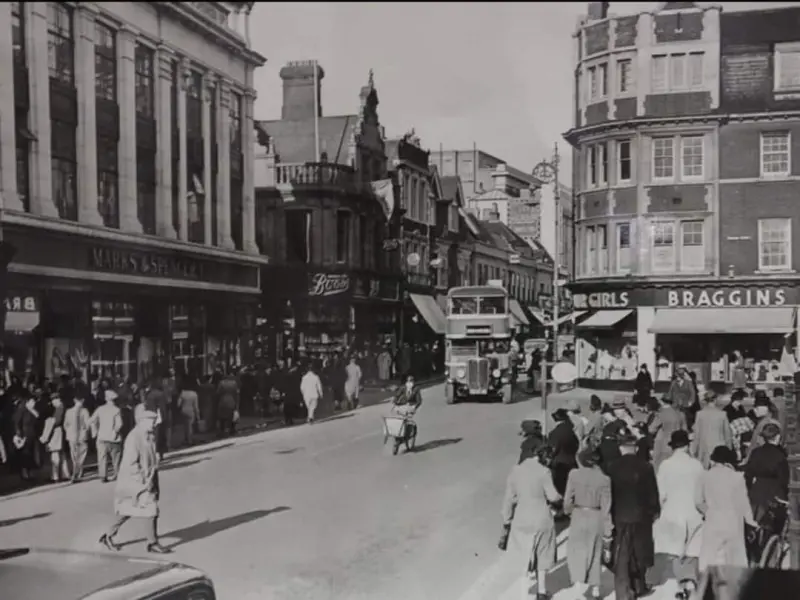 City center with some past iconic shops