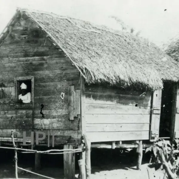 Casa con techo de paja