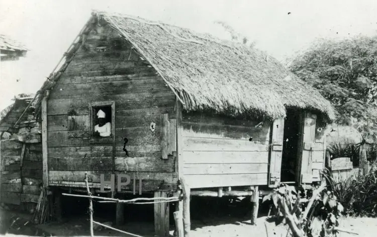 Casa con techo de paja