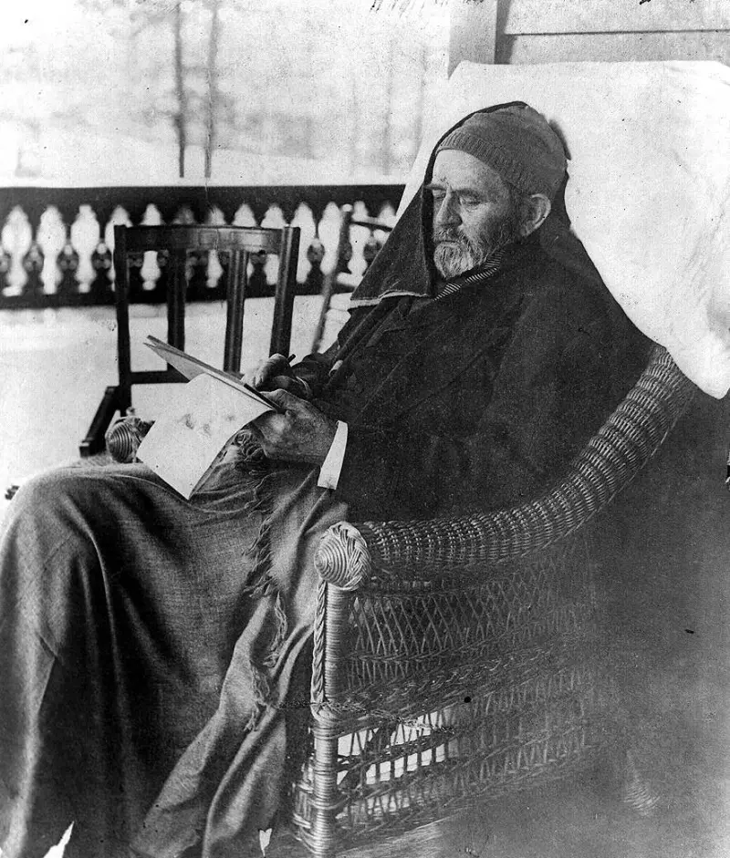 Ulysses Grant writing memoirs  at Mount McGrego