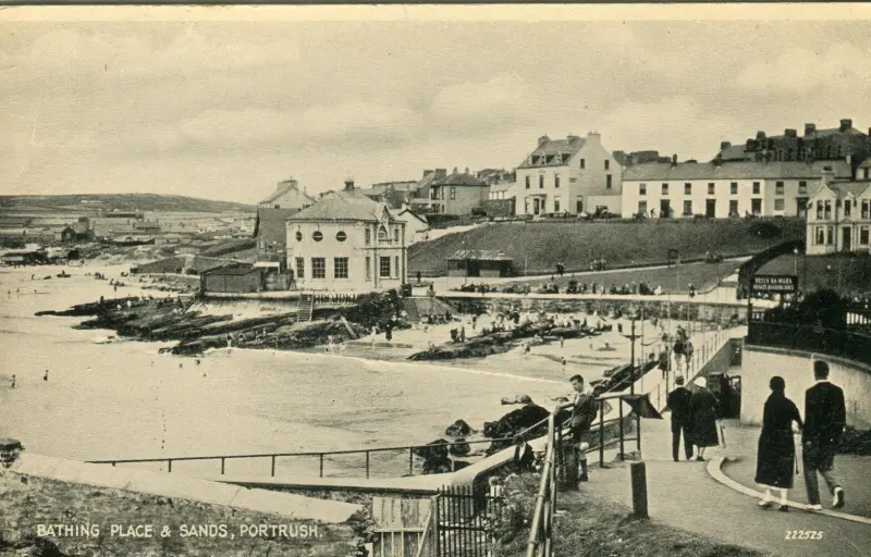 Bathing Place & Sands old postcard