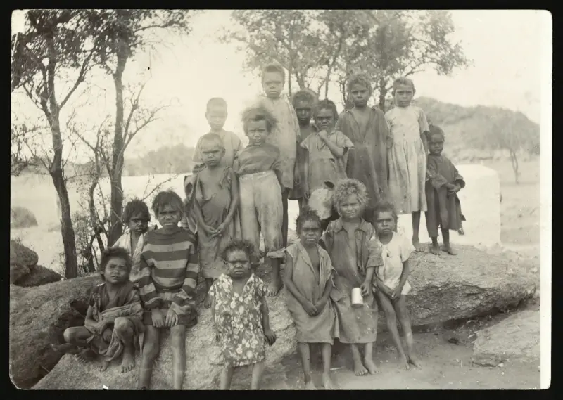 children on the rocks 