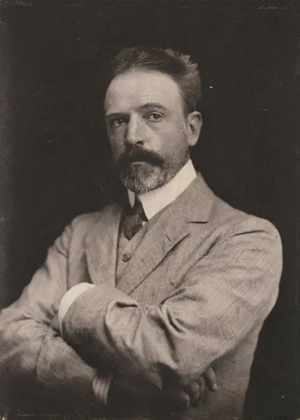 Untitled (Portrait of Arthur Streeton), platinotype gelatin silver photograph