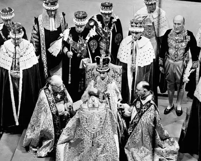 The coronation of Elizabeth II