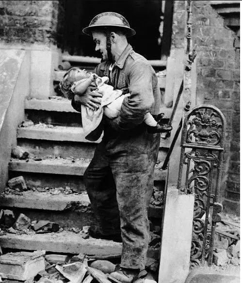 Evacuating a Girl from a Destroyed House