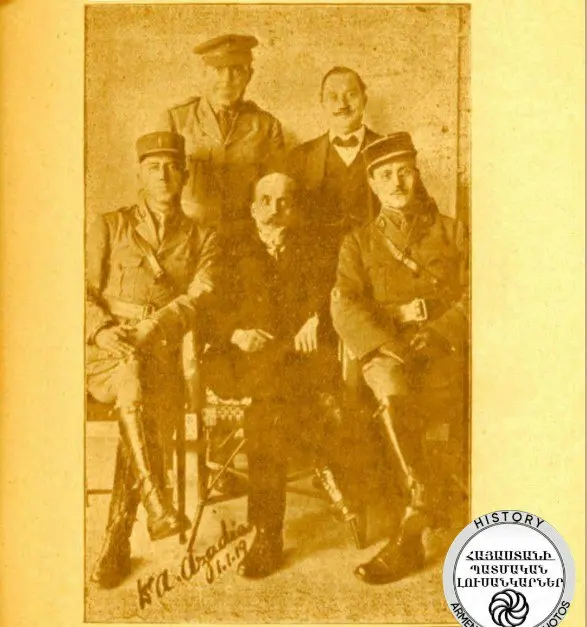 Command of the Armenian Legion with the representatives of the Auxiliary Body