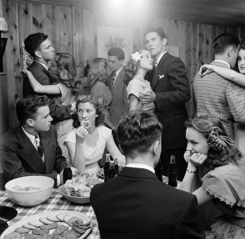 Teenagers at a party 