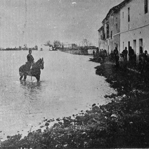 El Prado de Santa Justa durante una riada