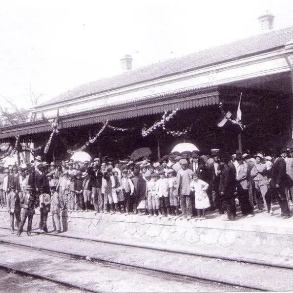 Inauguración de la estación del tren