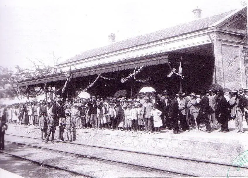 Inauguración de la estación del tren
