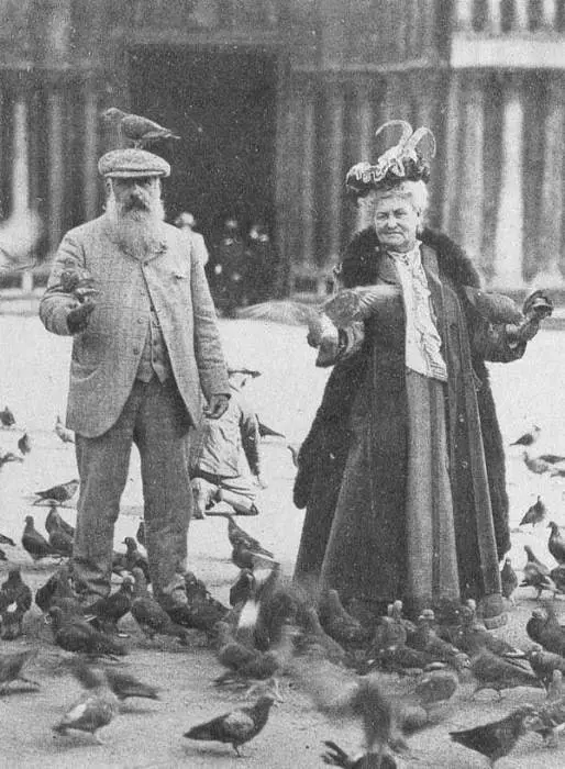 Monet Feeds Pigeons