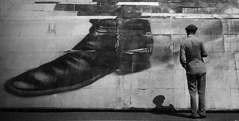 Ilya Ilf with Stalin's boot in the background