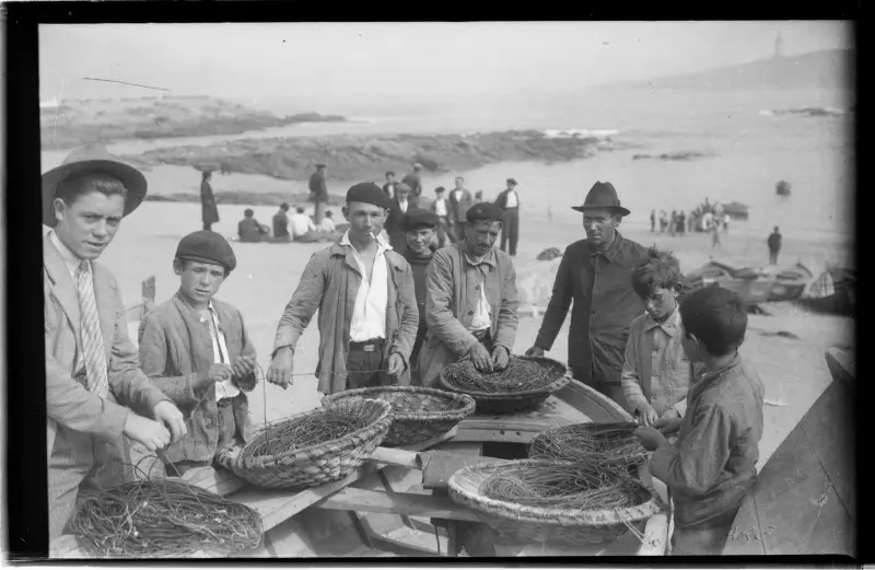  “Os palangres” en la playa de Riazor