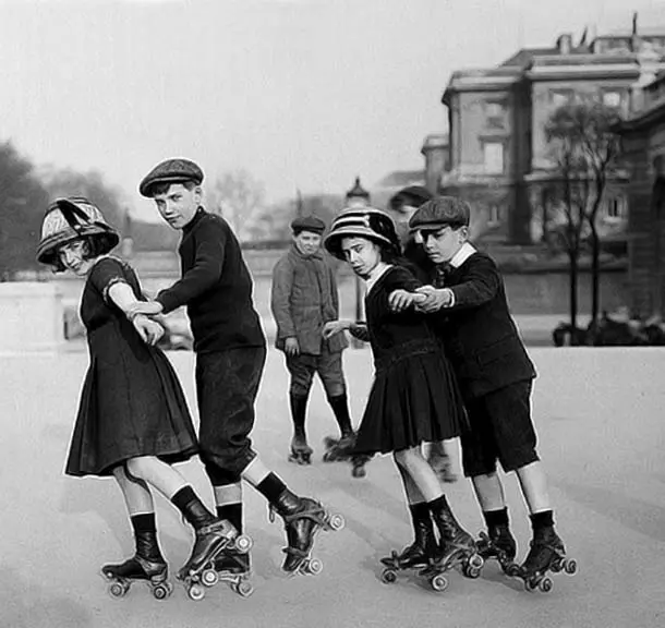 Children skating