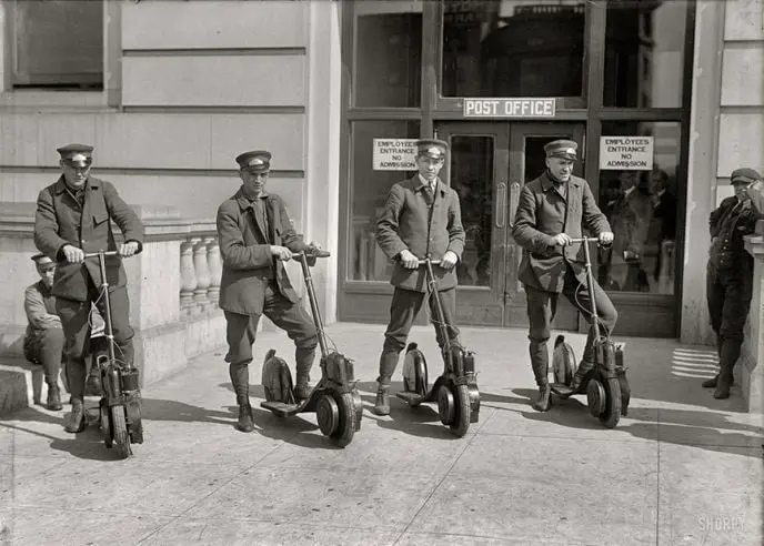 Washington Postmen Show Off Their New Scooters