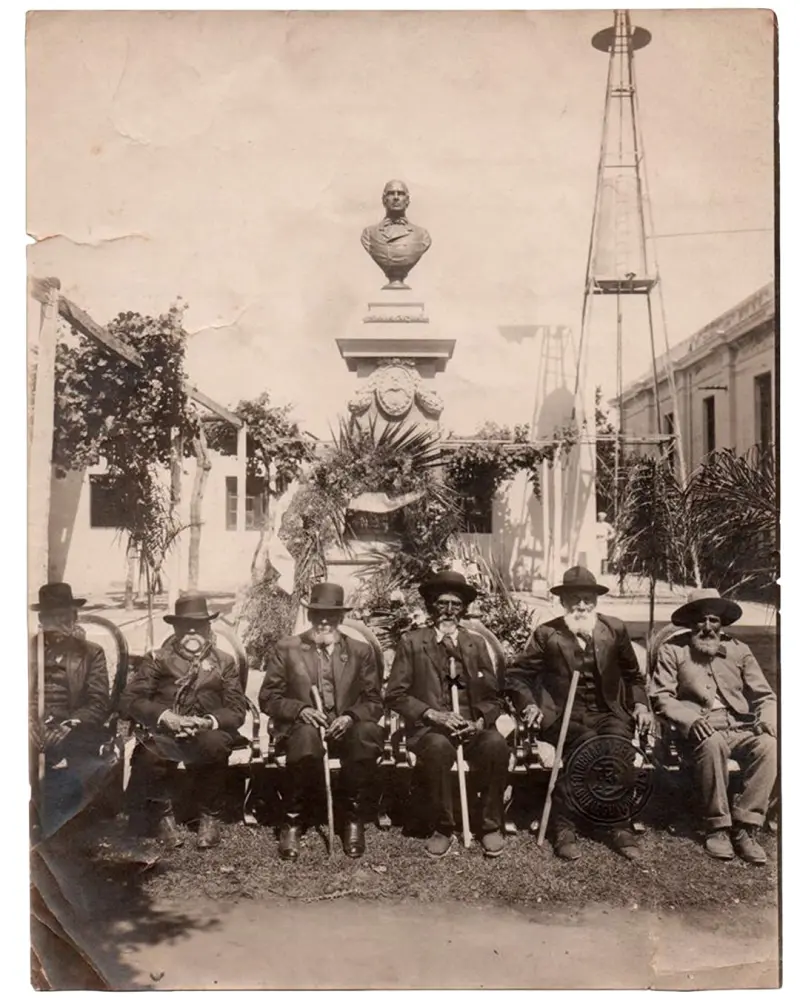 Retrato de ex combatientes de Caseros.