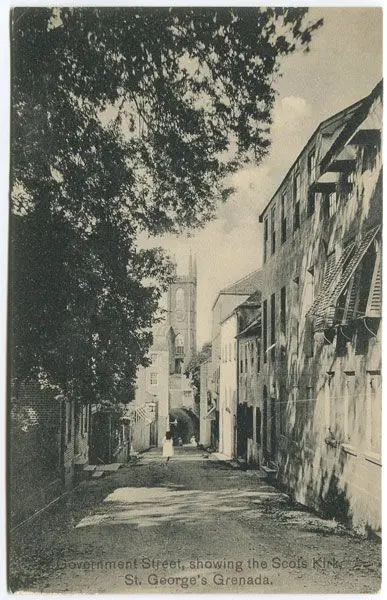 Government Street, showing the Scots Kirk.