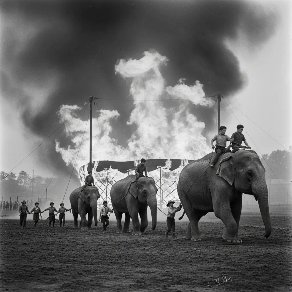 Saved the Circus Elephants 