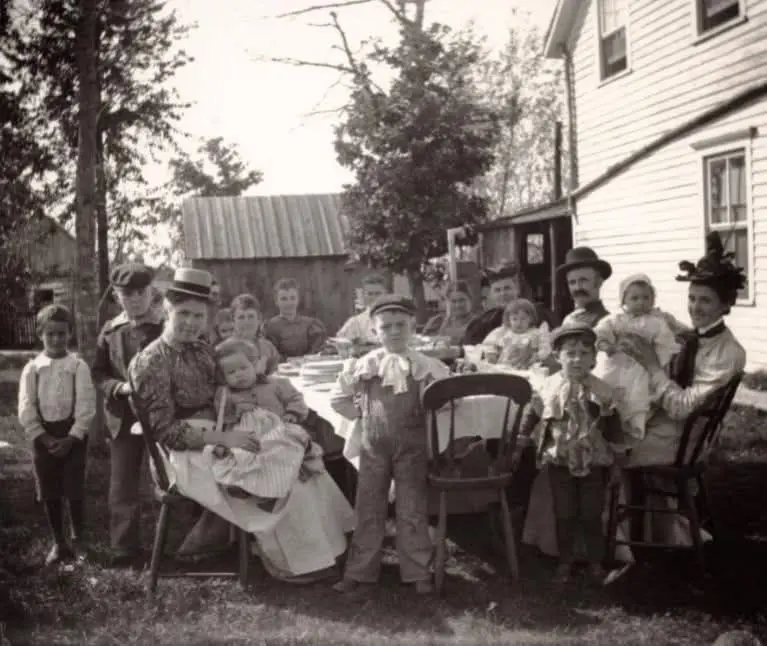 Family enjoying dinner