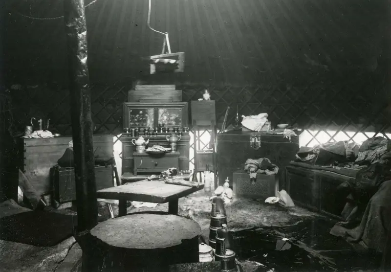 Interior of a Wealthy Owner's Mongolian Yurt
