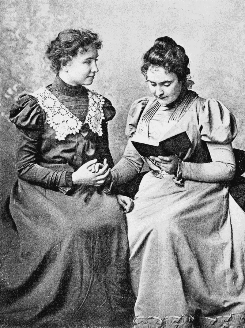 Helen Keller and Miss Sullivan
