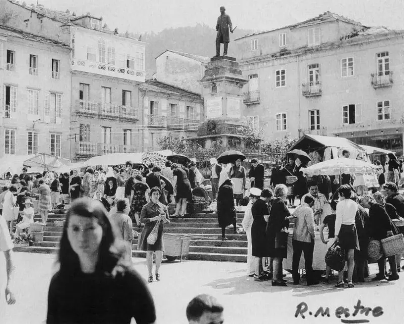 Día de mercado en la Plaza Mayor.