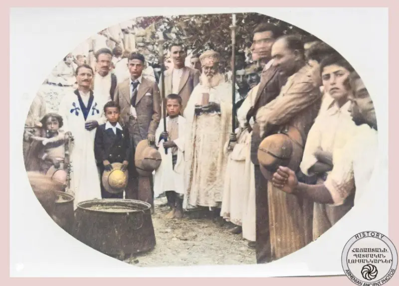 Blessing of Harissa by the monk