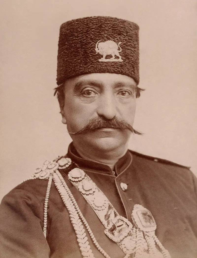 Photograph of Naser al-Din Shah Qajar, Shah of Persia. 