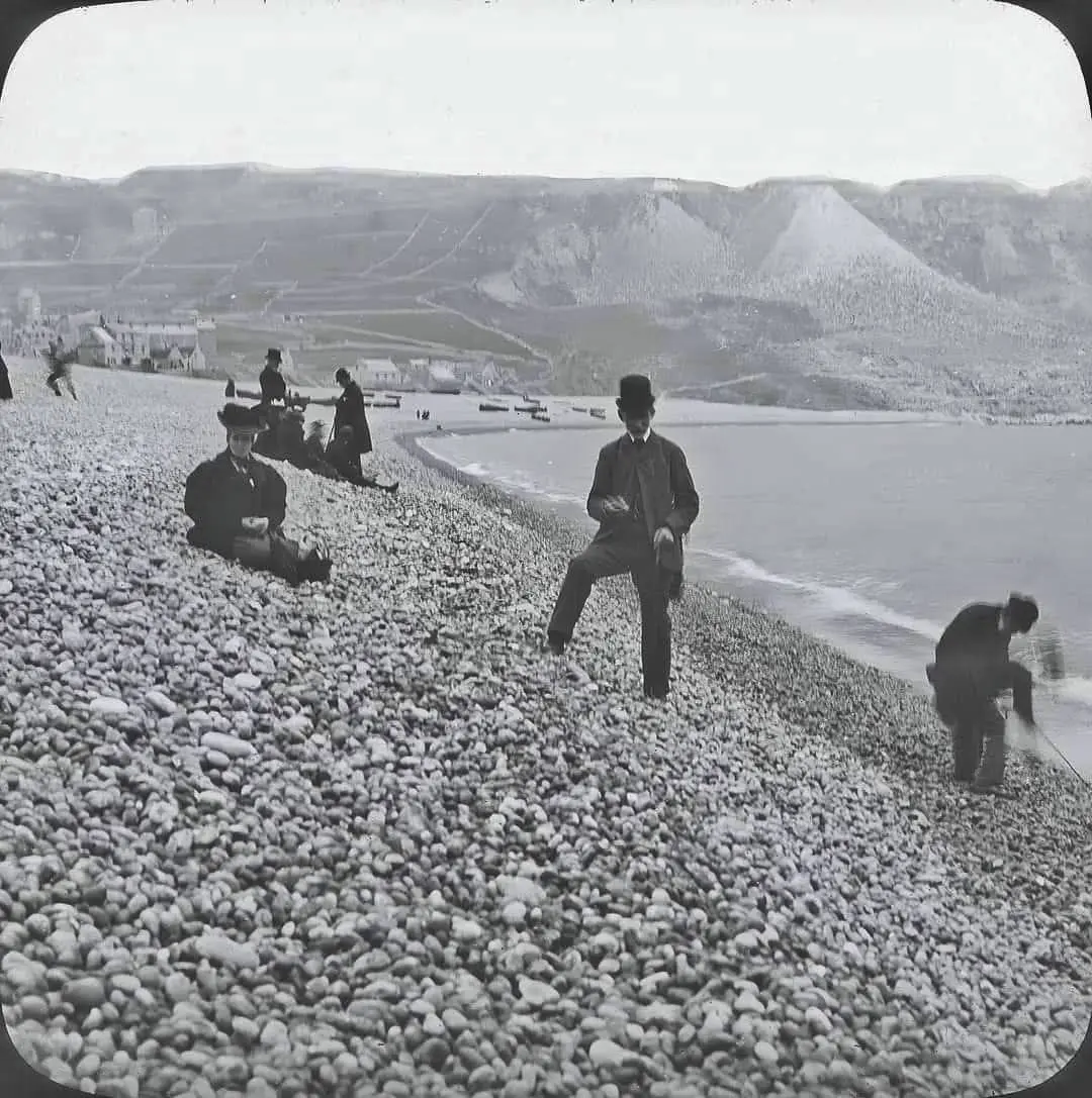 Enjoying Chesil Beach